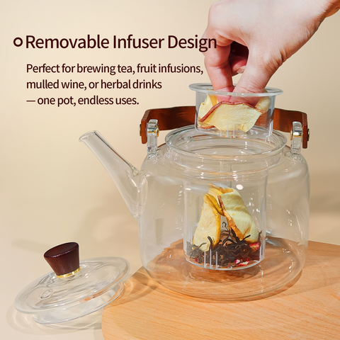 Portable Lift-Handle Teapot