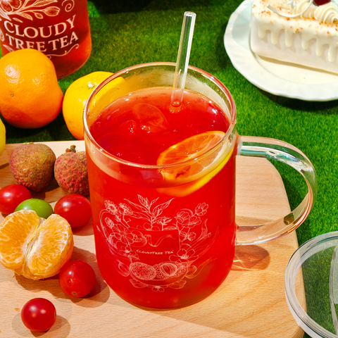 Clear Glass Mug with Straw Lid